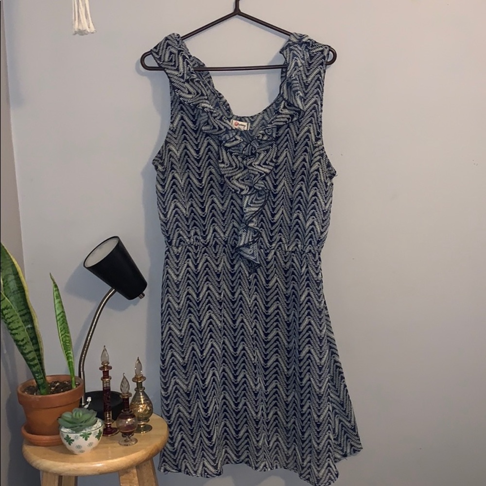 Blue chevron dress